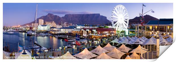 Cape Town waterfront Panorama Print by Justin Foulkes