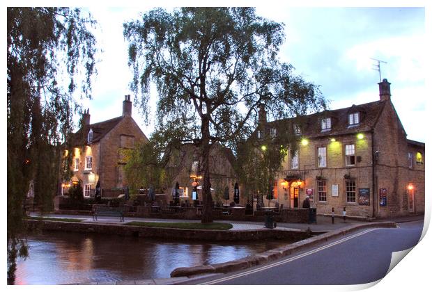 Old Manse Hotel Bourton on the Water Cotswolds Print by Andy Evans Photos