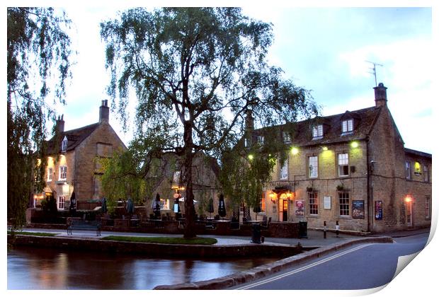 Old Manse Hotel Bourton on the Water Cotswolds Print by Andy Evans Photos