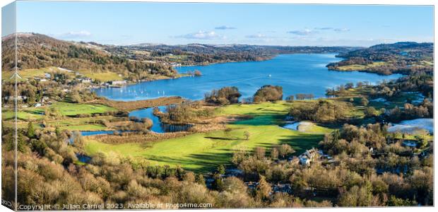 Windermere with snow on the fells Canvas Print by Julian Carnell
