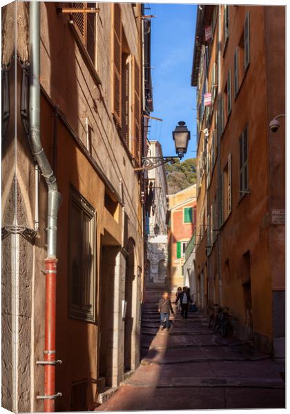 Old Town of Nice City in France Canvas Print by Artur Bogacki