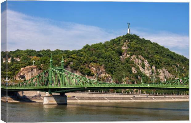 Gellert Hill and Liberty Bridge in Budapest Canvas Print by Artur Bogacki