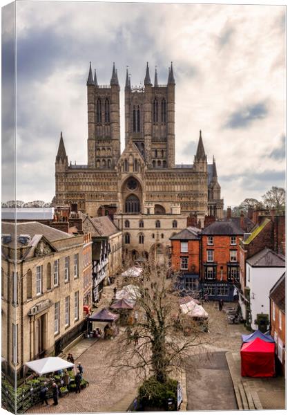 Majestic Lincoln Cathedral Canvas Print by Tim Hill