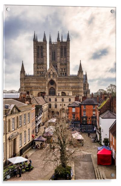 Majestic Lincoln Cathedral Acrylic by Tim Hill