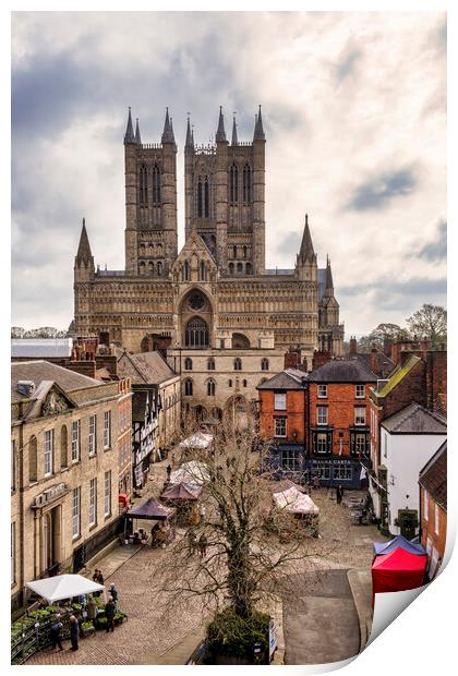 Majestic Lincoln Cathedral Print by Tim Hill