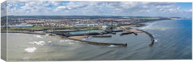 Seaham Harbour Aerial View Canvas Print by Apollo Aerial Photography