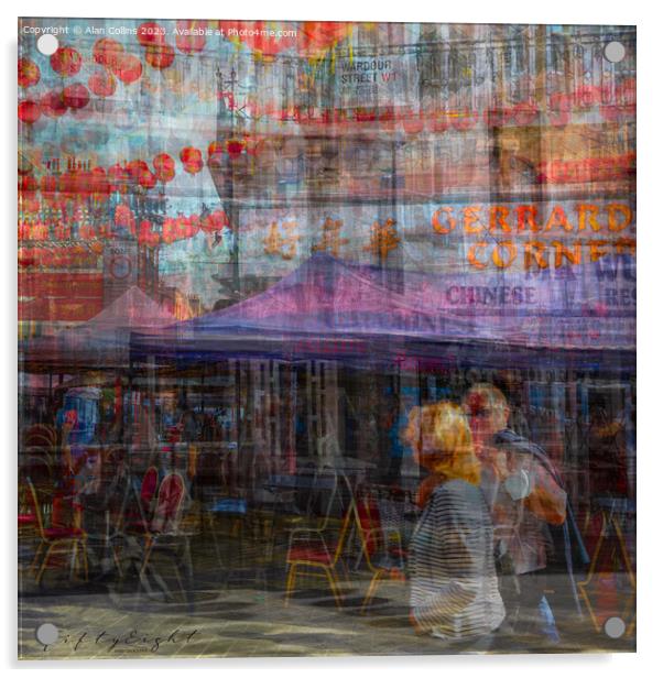 Abstract view of London's chinatown Acrylic by Alan Collins