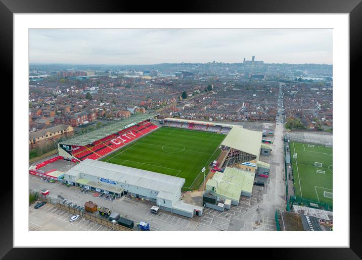 Sincil Bank Stadium Framed Mounted Print by Apollo Aerial Photography