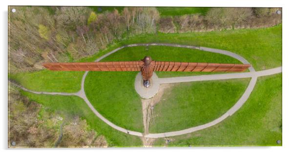 The Angel Of The North Acrylic by Apollo Aerial Photography