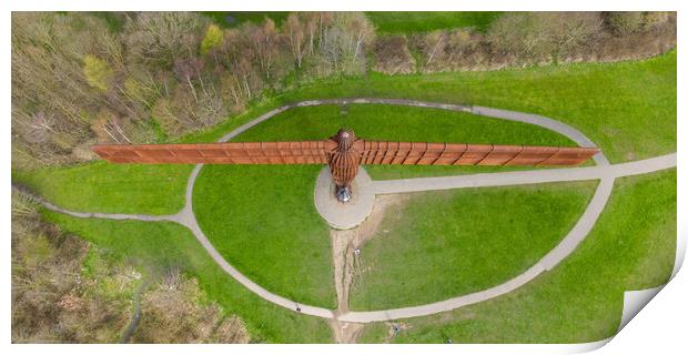 The Angel Of The North Print by Apollo Aerial Photography