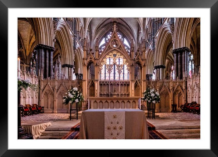 Lincoln Cathedral Interior Framed Mounted Print by Tim Hill