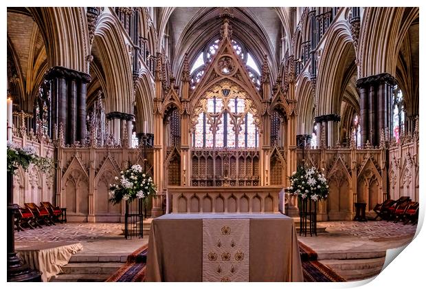 Lincoln Cathedral Interior Print by Tim Hill