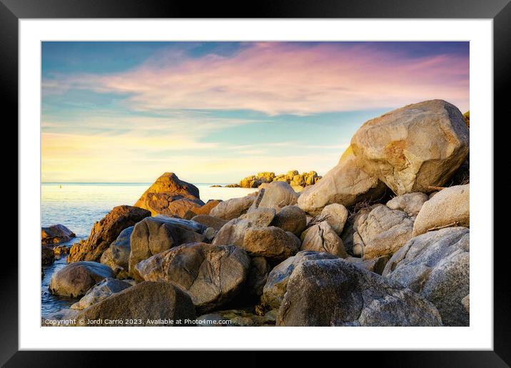 Colors of sunrise on the Costa Brava -1 Framed Mounted Print by Jordi Carrio