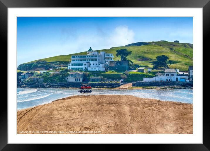 The Art Deco Hotel at Burgh Island, Devon HDR Framed Mounted Print by Paul F Prestidge