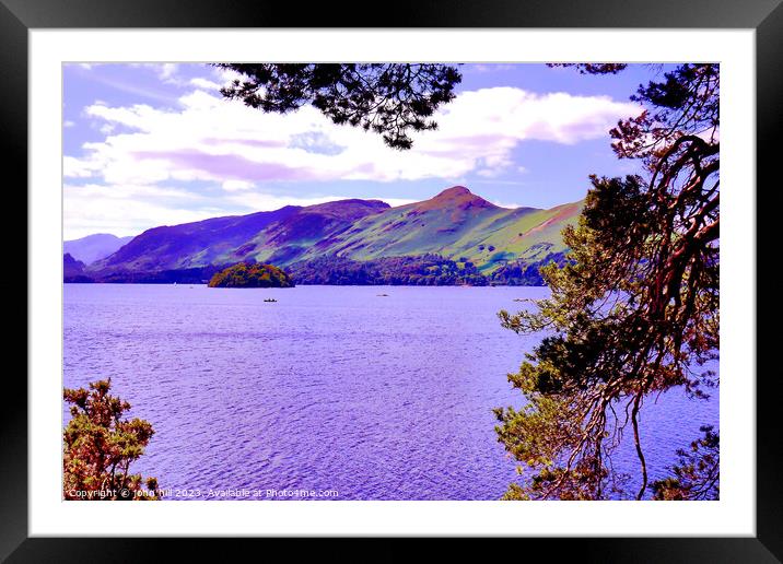 Catbells and Derwentwater, Cumbria, UK. Framed Mounted Print by john hill