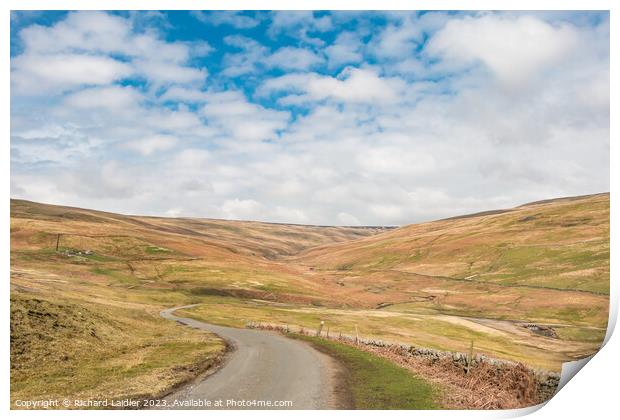 The Hudes Hope, Teesdale, in Early Spring (2) Print by Richard Laidler