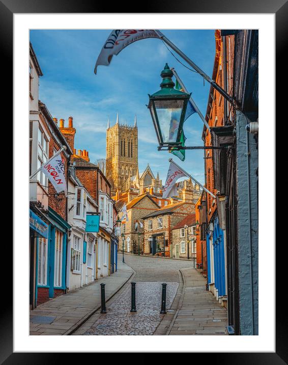 The Strait - Lincoln Cathedral  Framed Mounted Print by Andrew Scott