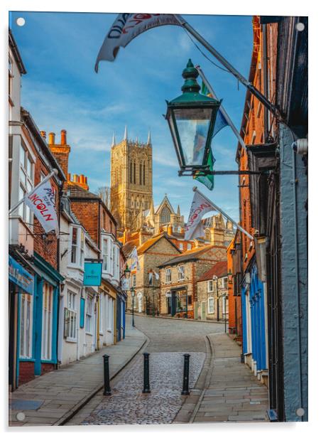 The Strait - Lincoln Cathedral  Acrylic by Andrew Scott