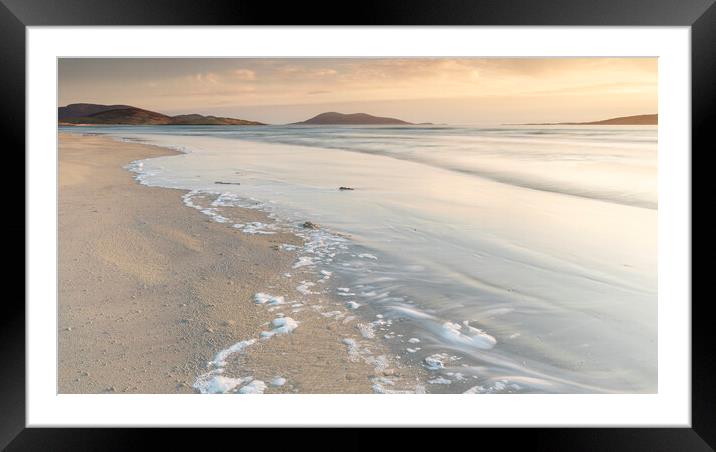 Sunset on Luskentyre Beach Framed Mounted Print by Richard Armstrong