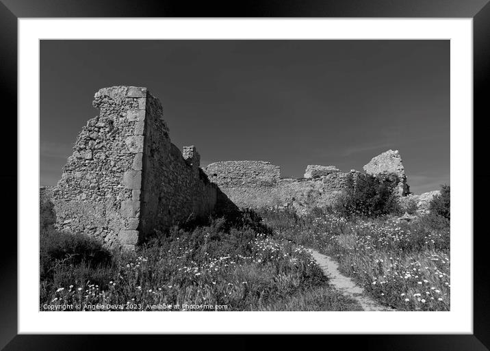 Almadena Fort Ruins in Salema - Algarve Framed Mounted Print by Angelo DeVal