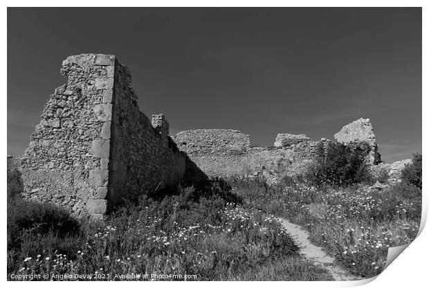 Almadena Fort Ruins in Salema - Algarve Print by Angelo DeVal