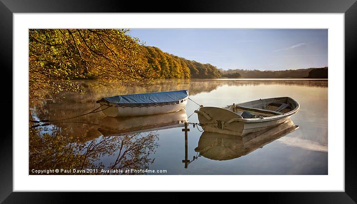 Boats at Hald So Framed Mounted Print by Paul Davis
