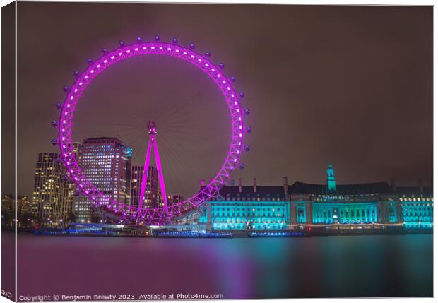 London Eye Canvas Print by Benjamin Brewty