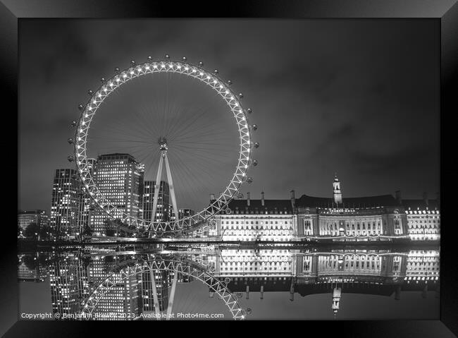London Eye  Framed Print by Benjamin Brewty