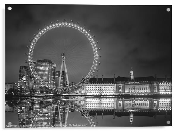 London Eye  Acrylic by Benjamin Brewty