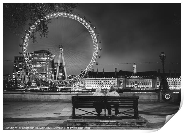 London Eye Street Photography / Long Exposure  Print by Benjamin Brewty
