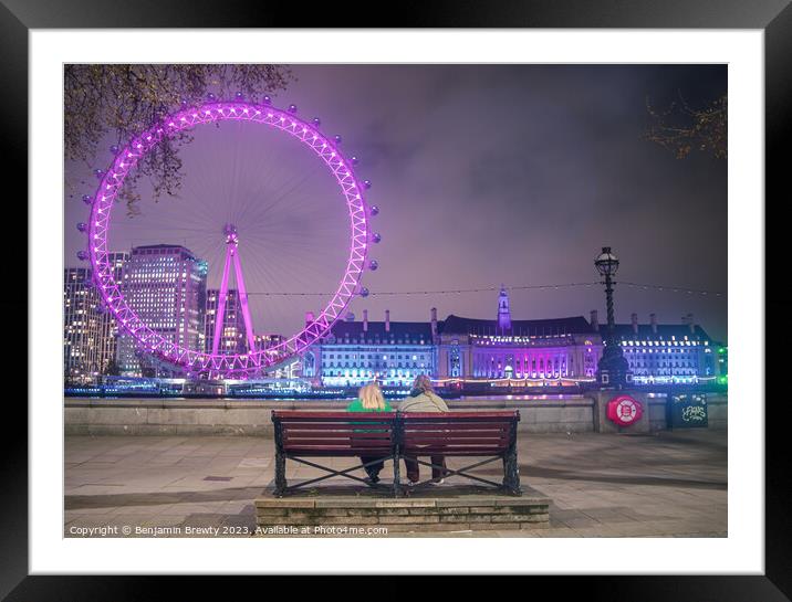 London Eye Street Photography Framed Mounted Print by Benjamin Brewty