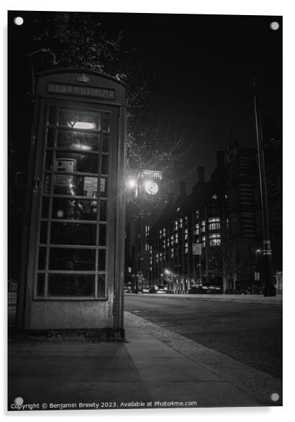 Westminster Long Exposure  Acrylic by Benjamin Brewty