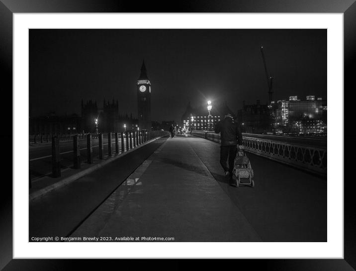 Westminster Bridge  Framed Mounted Print by Benjamin Brewty