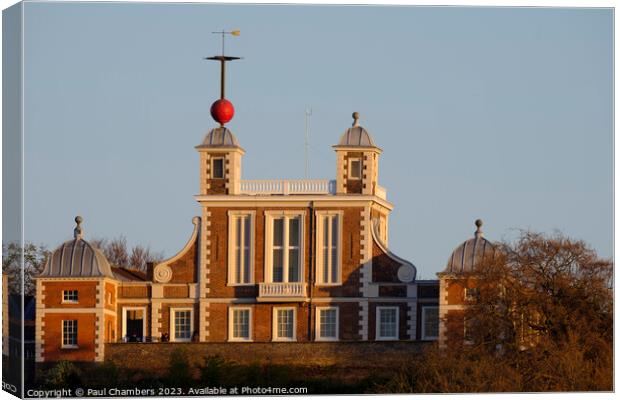 The Golden Hour at Royal Observatory Greenwich Canvas Print by Paul Chambers