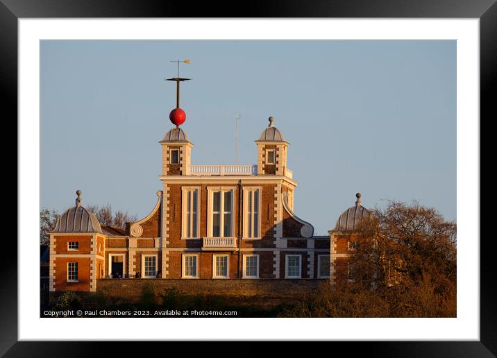 The Golden Hour at Royal Observatory Greenwich Framed Mounted Print by Paul Chambers