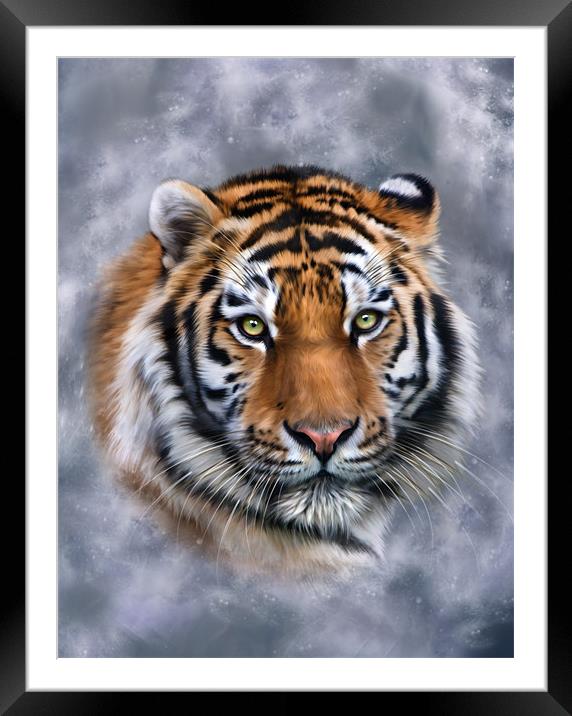 Sky Tiger Framed Mounted Print by Julie Hoddinott