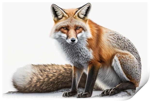 illustration of a red fox. Ai generated. Print by Joaquin Corbalan