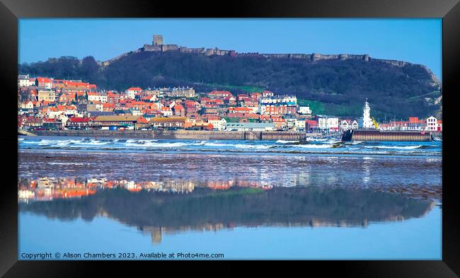 Scarborough Reflection  Framed Print by Alison Chambers