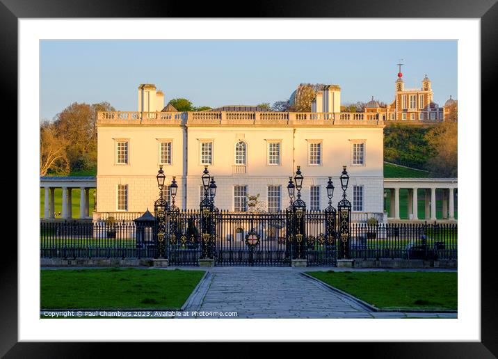Majestic Queens House Framed Mounted Print by Paul Chambers