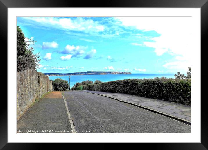 Eastcliff promenade, Shanklin, Isle of Wight, UK. Framed Mounted Print by john hill