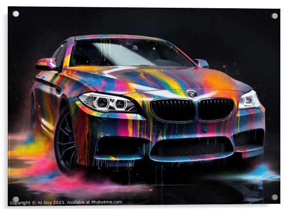 BMW Paint Splash  Acrylic by Craig Doogan Digital Art