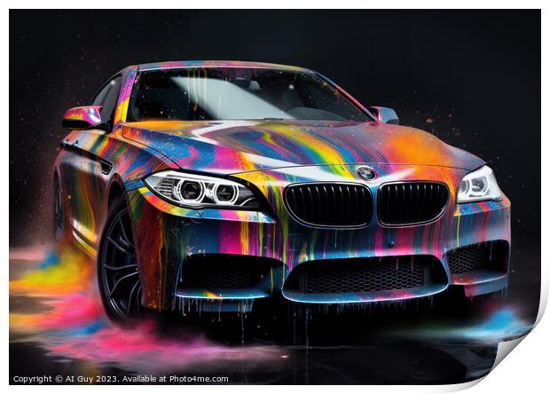 BMW Paint Splash  Print by Craig Doogan Digital Art