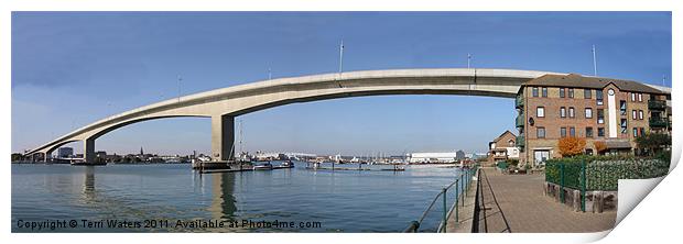 Itchen Bridge Panorama Southampton Print by Terri Waters