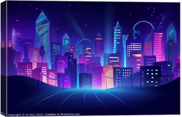 Cityscape Blues Canvas Print by Craig Doogan Digital Art