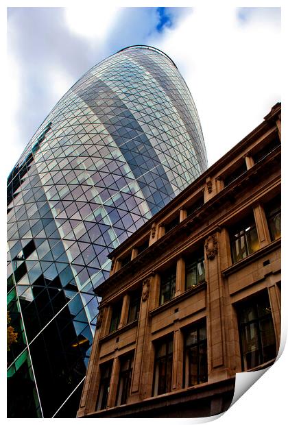 30 St Mary Axe The Gherkin London England UK Print by Andy Evans Photos