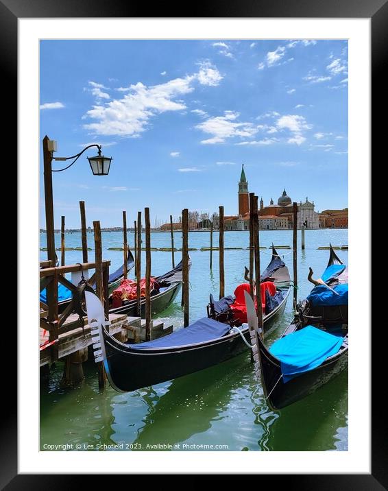 Serenade on the Grand Canal Framed Mounted Print by Les Schofield