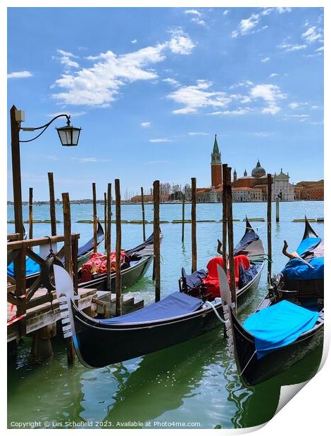 Serenade on the Grand Canal Print by Les Schofield