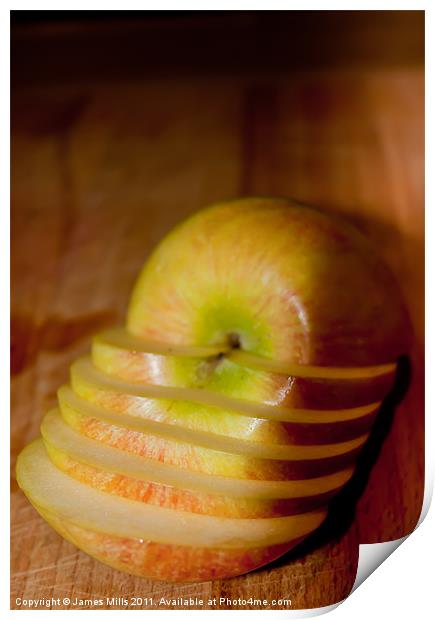 Sliced Apple Print by James Mills