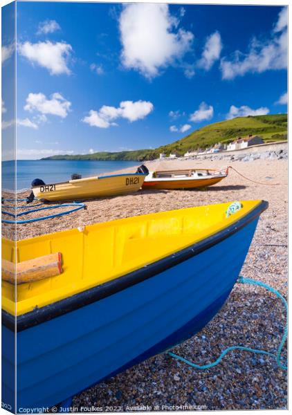 Beesands, South Devon. Canvas Print by Justin Foulkes
