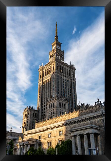 Palace of Culture and Science at Sunset in Warsaw Framed Print by Artur Bogacki